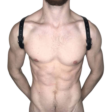 Men's PU Leather Chest Straps Bondage Harness / Male Body Harness Rave Clubwear - EVE's SECRETS